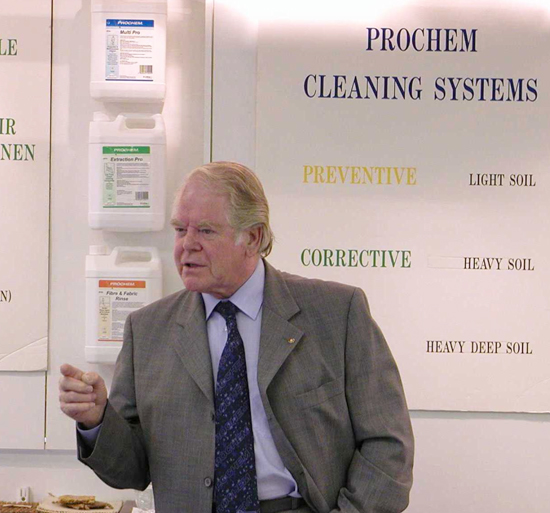 Ron on his last training day at Prochem, aged 74...