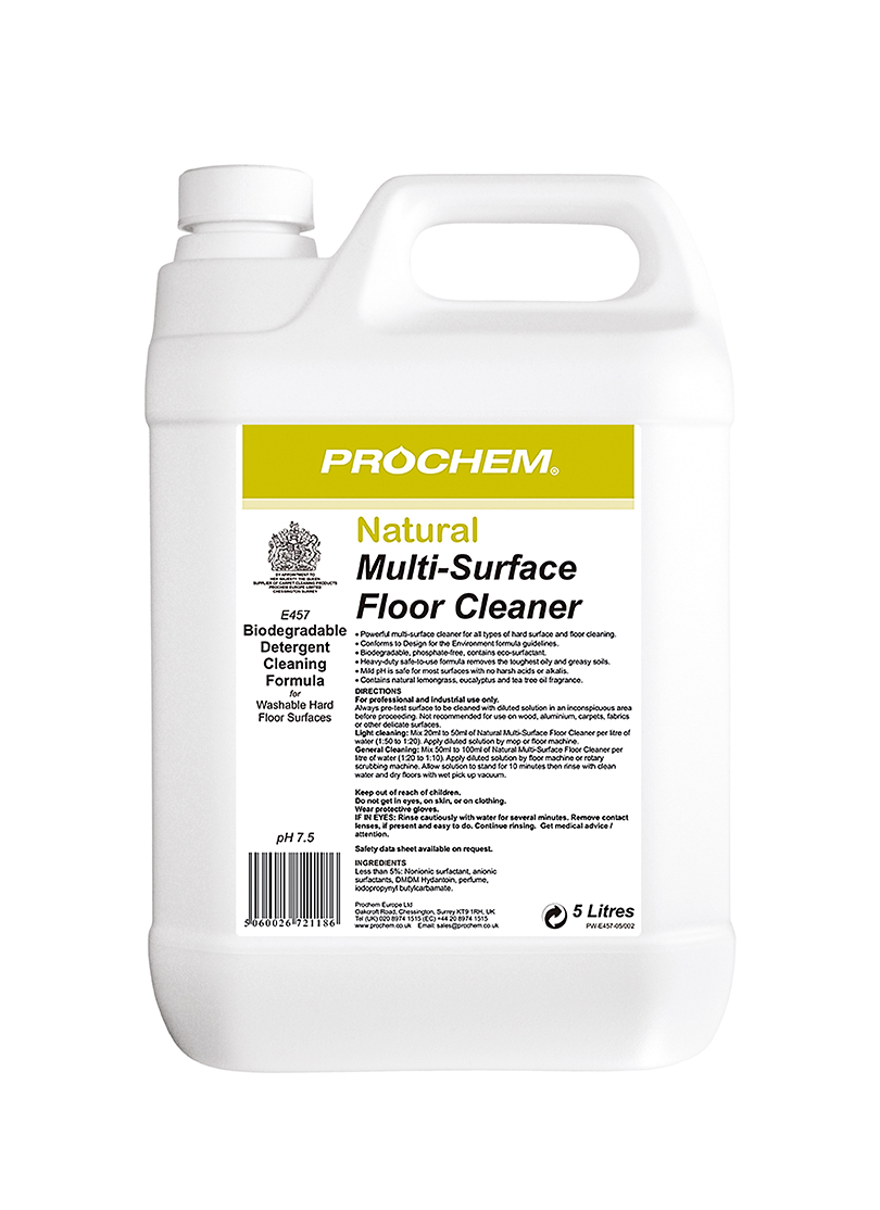 Natural MultiSurface Floor Cleaner 5L Prochem Europe Ltd.